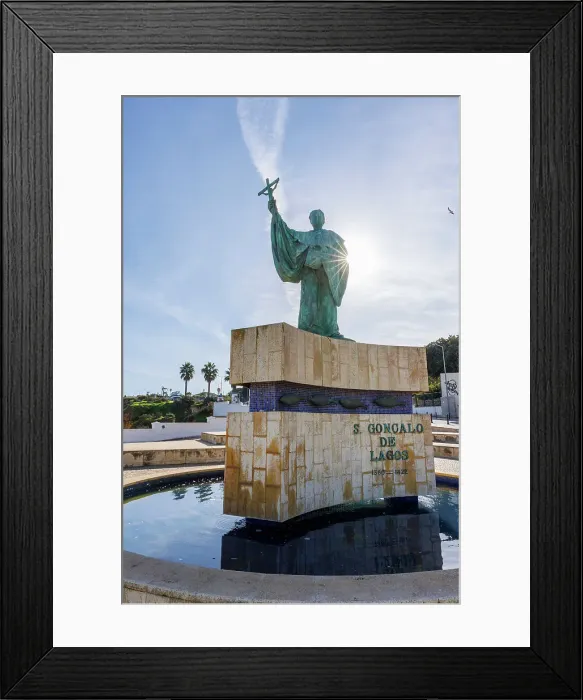 Framed Print : Statue of Sao Goncalo de Lagos in Lagos, Algarve, Portugal Framed Print : Statue of Sao Goncalo de Lagos in Lagos, Algarve, Portugal