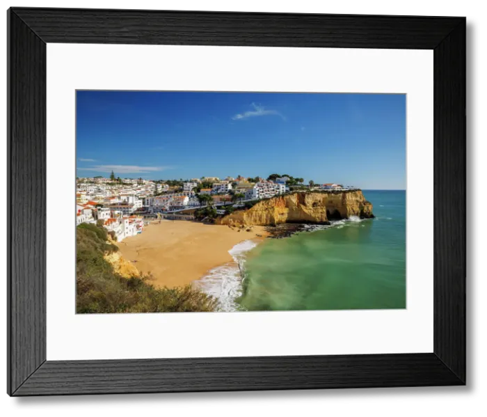 Framed Print : Beautiful beach in Carvoeiro, Algarve, Lagoa, Portugal