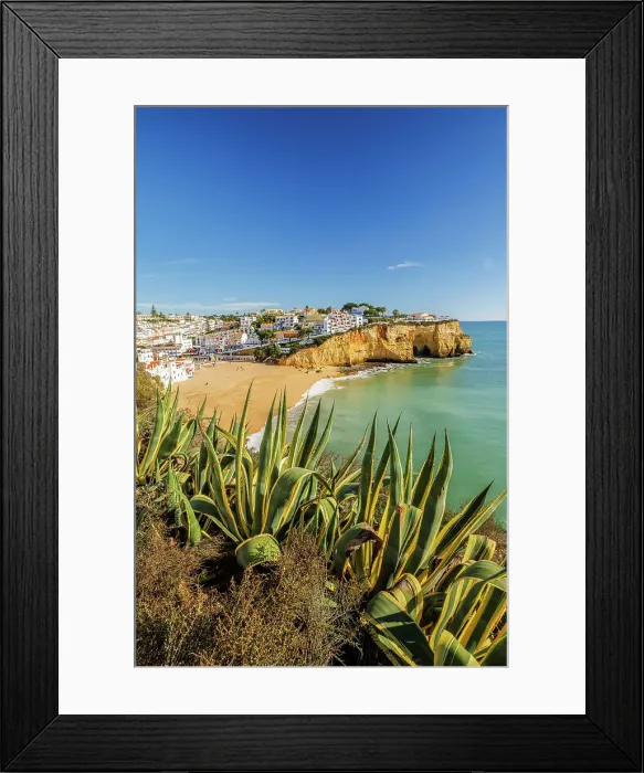 Framed Print : Beautiful beach in Carvoeiro, Algarve, Lagoa, Portugal