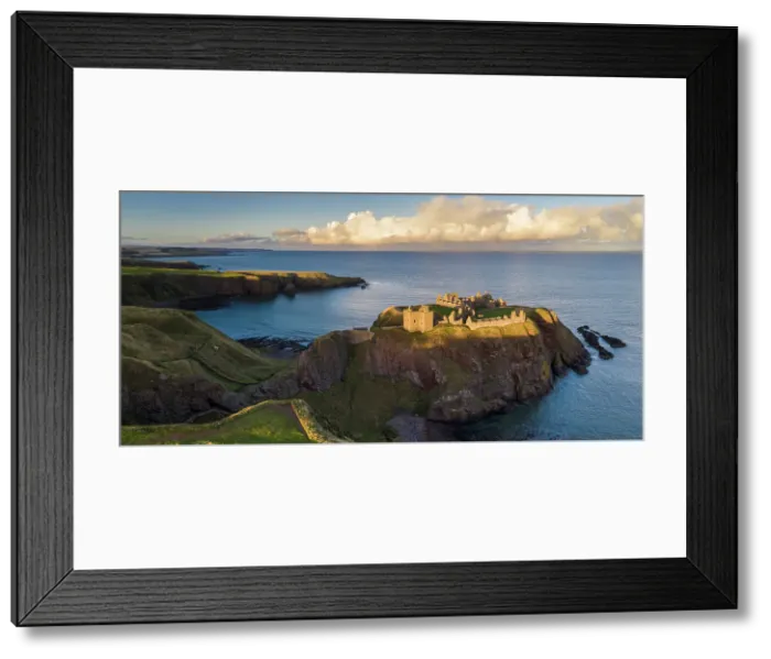 Framed Print : Aerial view of Dunnottar Castle near Stonehaven, Scotland. Autumn (September) 2022 Framed Print : Aerial view of Dunnottar Castle near Stonehaven, Scotland. Autumn (September) 2022