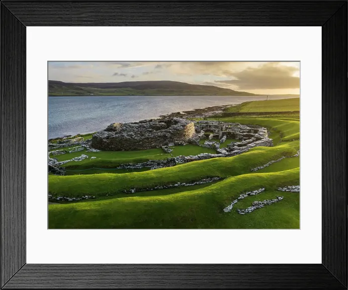 Framed Print : The Broch of Gurness, an Iron Age settlement on Mainland, Orkney, Scotland. Autumn (October) 2022 Framed Print : The Broch of Gurness, an Iron Age settlement on Mainland, Orkney, Scotland. Autumn (October) 2022