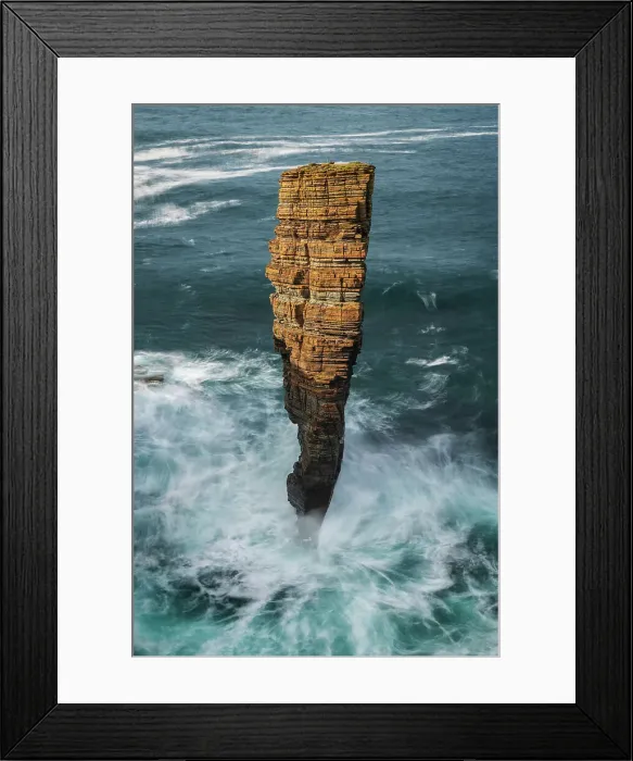 Framed Print : North Gaulton Castle sea stack on the wild west coast of Mainland, Orkney Islands, Scotland. Autumn (October) 2022 Framed Print : North Gaulton Castle sea stack on the wild west coast of Mainland, Orkney Islands, Scotland. Autumn (October) 2022