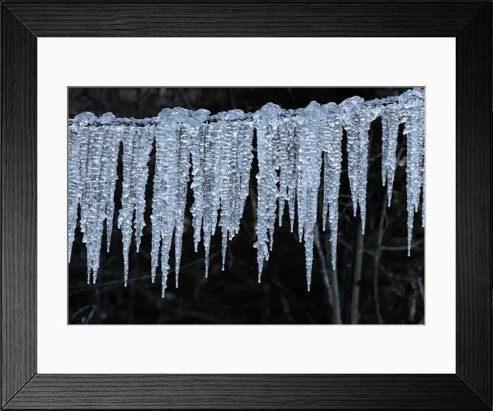 Framed Print : Icicles on electricity cable, Ljubljana, Slovenia Framed Print : Icicles on electricity cable, Ljubljana, Slovenia
