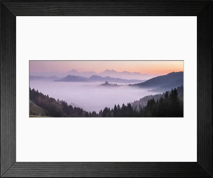 Framed Print : St Thomas Church at dawn, Skofja Loka, Slovenia