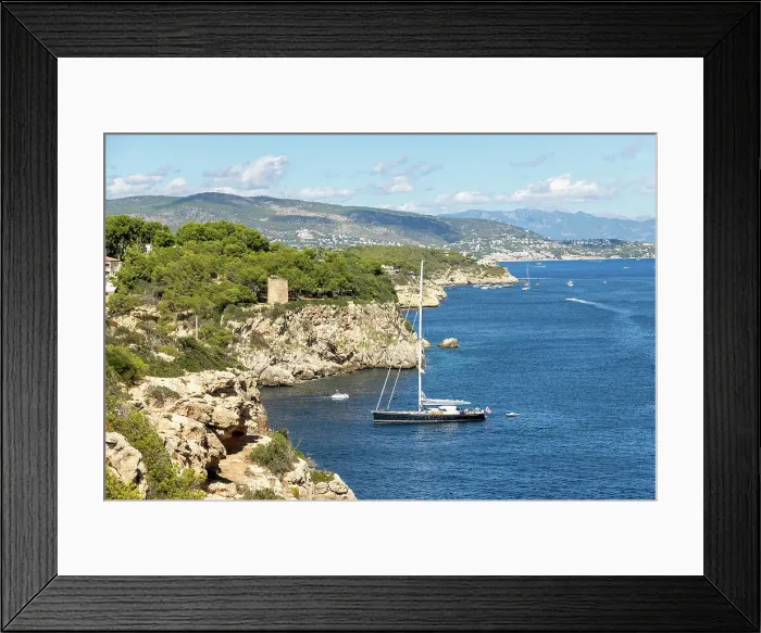 Framed Print : Coastline of Mallorca with yachts, Mallorca, Spain