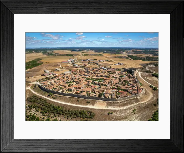 Framed Print : Aerial view of Uruena, Castile and Leon, Spain Framed Print : Aerial view of Uruena, Castile and Leon, Spain