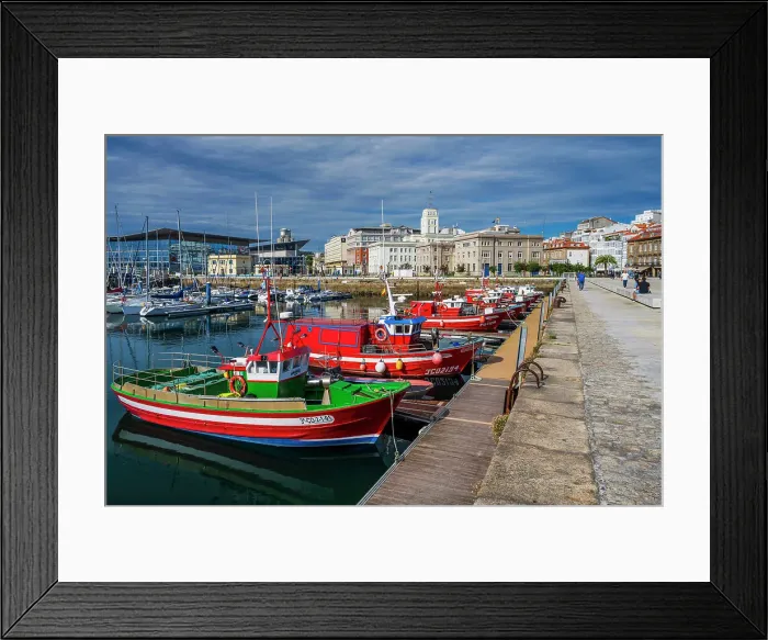 Framed Print : Harbour, A Coruna, Galicia, Spain Framed Print : Harbour, A Coruna, Galicia, Spain