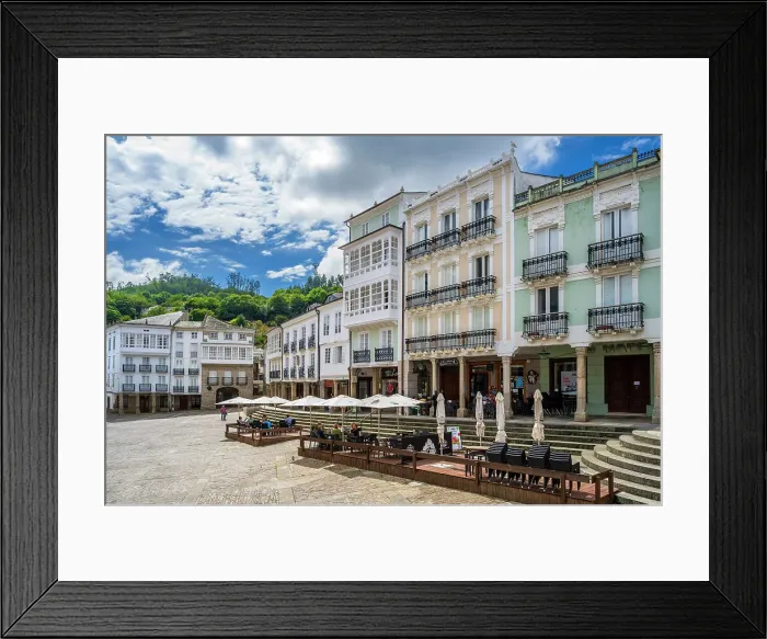Framed Print : Main square, Mondonedo, Galicia, Spain