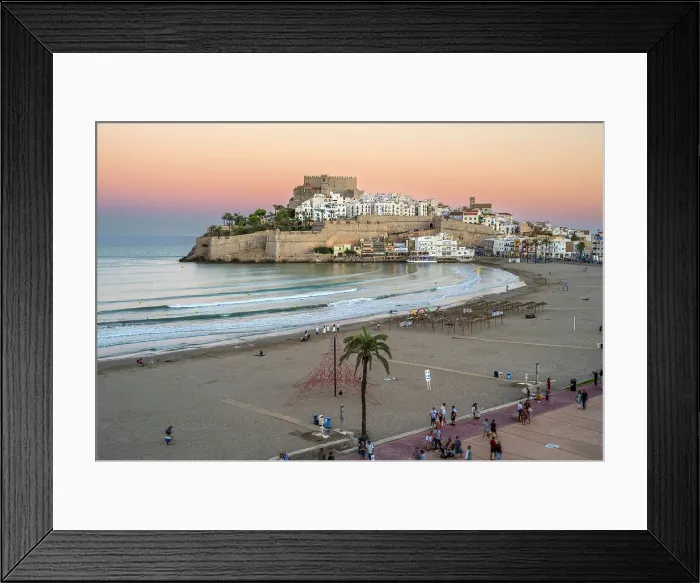 Framed Print : Old town and Knights Templar castle, Peniscola, Valencian Community, Spain Framed Print : Old town and Knights Templar castle, Peniscola, Valencian Community, Spain