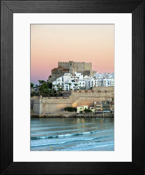 Framed Print : Old town and Knights Templar castle, Peniscola, Valencian Community, Spain Framed Print : Old town and Knights Templar castle, Peniscola, Valencian Community, Spain