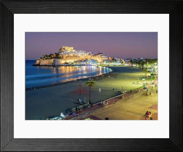 Framed Print : Old town and Knights Templar castle, Peniscola, Valencian Community, Spain Framed Print : Old town and Knights Templar castle, Peniscola, Valencian Community, Spain