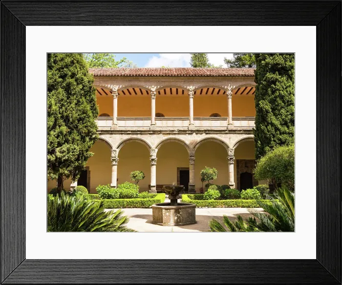 Framed Print : Cloisters of Monasterio de San Jeronimo de Yuste, a monastery founded by the Hieronymite order of monks in 1402 and the last resting place of Emperor Charles V, near small village Cuacos de Yuste, Extremadura, Caceres, Spain Framed Print : Cloisters of Monasterio de San Jeronimo de Yuste, a monastery founded by the Hieronymite order of monks in 1402 and the last resting place of Emperor Charles V, near small village Cuacos de Yuste, Extremadura, Caceres, Spain
