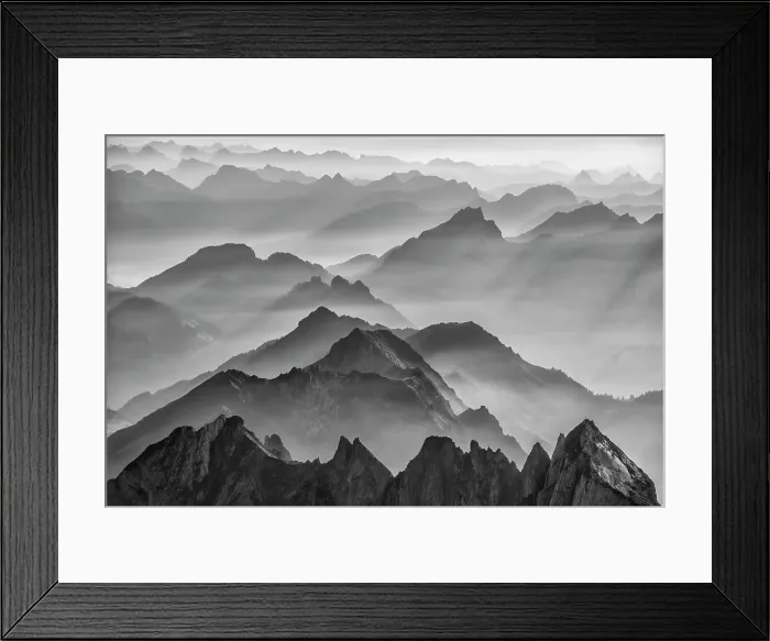 Framed Print : Switzerland, Appenzell, Mount Saentis, view Framed Print : Switzerland, Appenzell, Mount Saentis, view