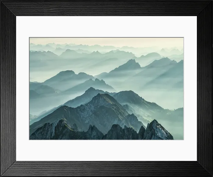 Framed Print : Switzerland, Appenzell, view from Mount Saentis
