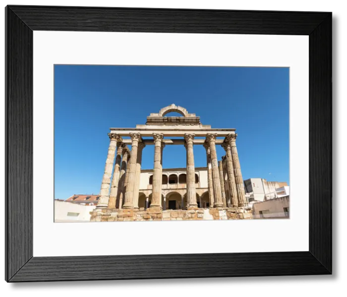 Framed Print : Roman Temple of Diana, built in the late 1st century BC, in Merida, capital of Extremadura, Badajoz, Spain Framed Print : Roman Temple of Diana, built in the late 1st century BC, in Merida, capital of Extremadura, Badajoz, Spain
