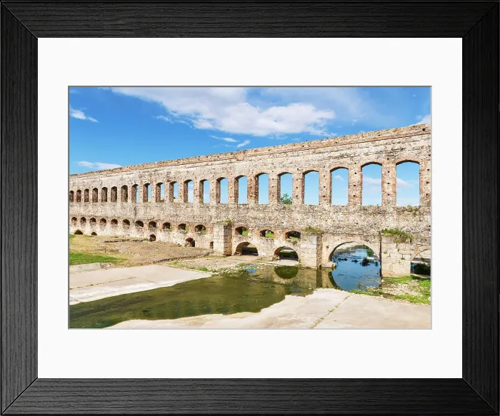 Framed Print : The Roman aqueduct of San Lazaro (Acueducto de San Lazaro) over the Albarregas river, built in the 1st century, Merida, Extremadura, Badajoz, Spain Framed Print : The Roman aqueduct of San Lazaro (Acueducto de San Lazaro) over the Albarregas river, built in the 1st century, Merida, Extremadura, Badajoz, Spain