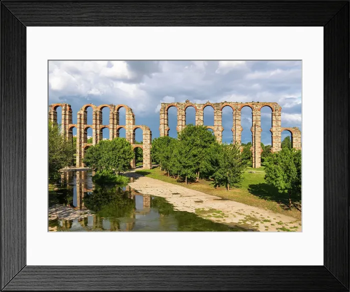 Framed Print : Aqueduct of Miracles (Acueducto de los Milagros) over the Albarregas river, Merida, Extremadura, Badajoz, Spain Framed Print : Aqueduct of Miracles (Acueducto de los Milagros) over the Albarregas river, Merida, Extremadura, Badajoz, Spain