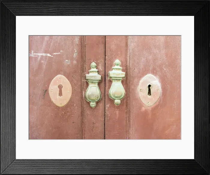 Framed Print : Details of the old door in the old town of Cadiz, Andalusia, Spain