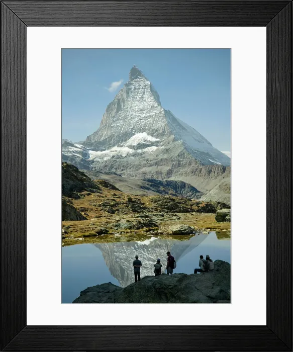 Framed Print : Switzerland, Valais, Zermatt, Gornergrat, Matterhorn and Riffelsee Framed Print : Switzerland, Valais, Zermatt, Gornergrat, Matterhorn and Riffelsee