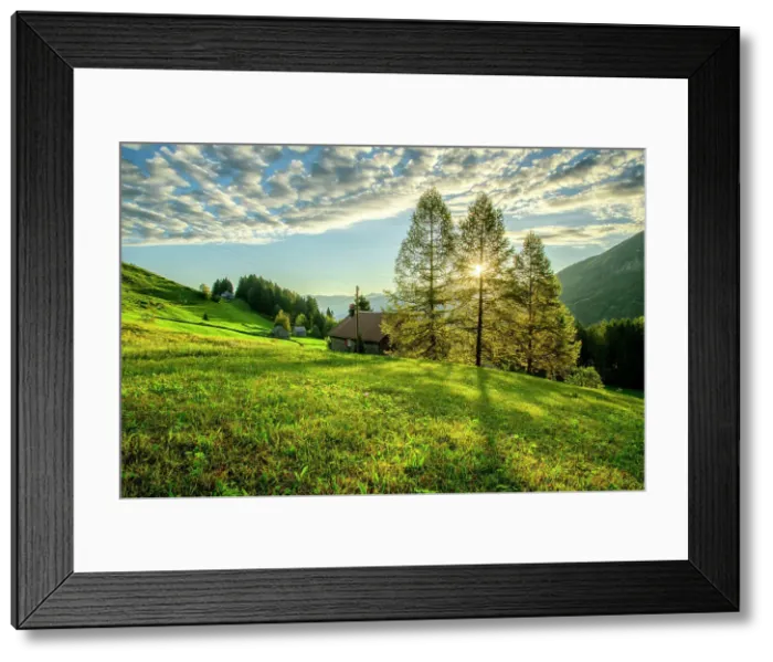 Framed Print : Switzerland, St.Gallen Canton, Grabs, Voralp, sunrise Framed Print : Switzerland, St.Gallen Canton, Grabs, Voralp, sunrise