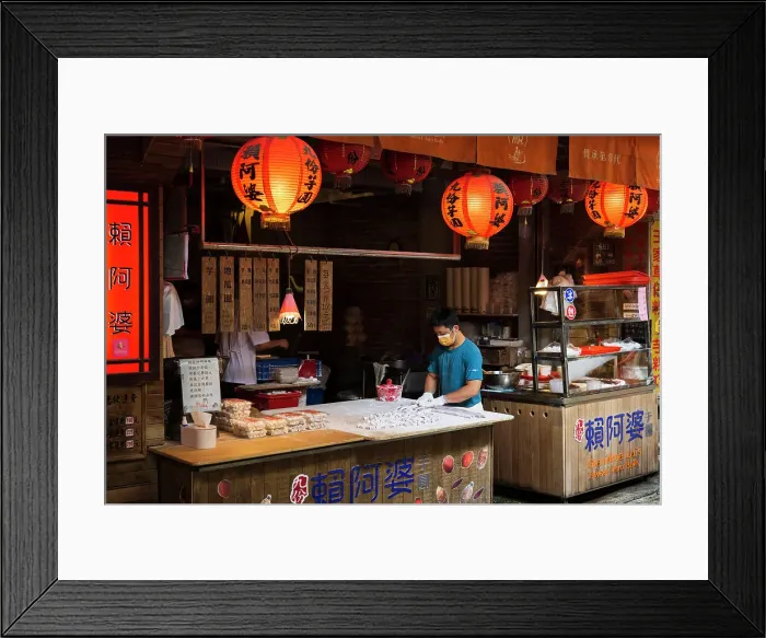 Framed Print : Restaurent in Jioufen, Taiwan Framed Print : Restaurent in Jioufen, Taiwan