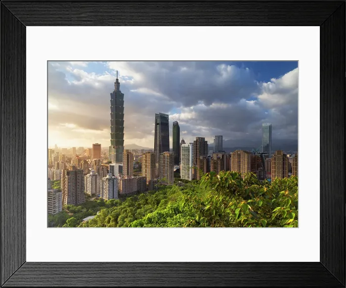Framed Print : Taipei 101, Taipei Nan Shan Plaza skyscrapers and city skyline, Xinyi, Taipei, Taiwan Framed Print : Taipei 101, Taipei Nan Shan Plaza skyscrapers and city skyline, Xinyi, Taipei, Taiwan