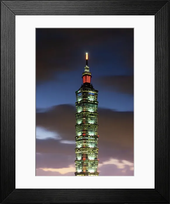 Framed Print : Taipei 101 at dusk, Xinyi, Taipei, Taiwan Framed Print : Taipei 101 at dusk, Xinyi, Taipei, Taiwan