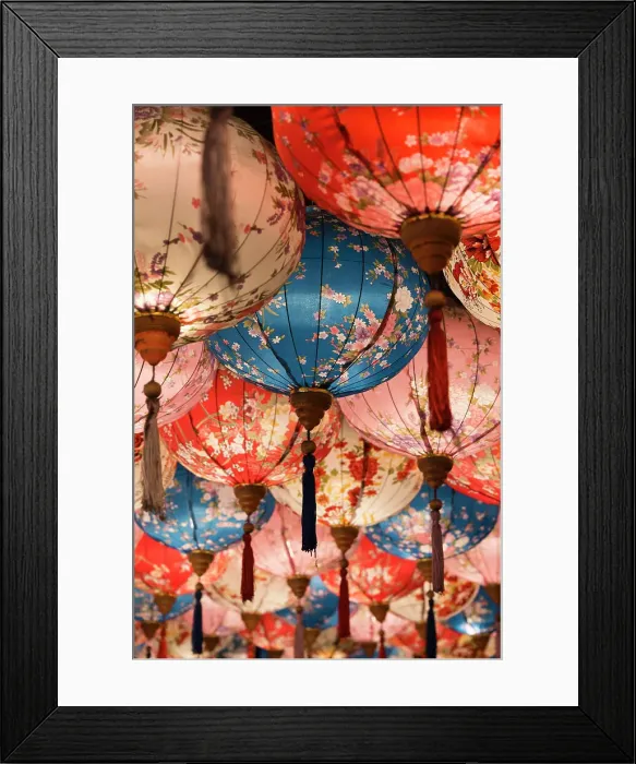 Framed Print : Laterns, Ximending, Taipei, Taiwan Framed Print : Laterns, Ximending, Taipei, Taiwan