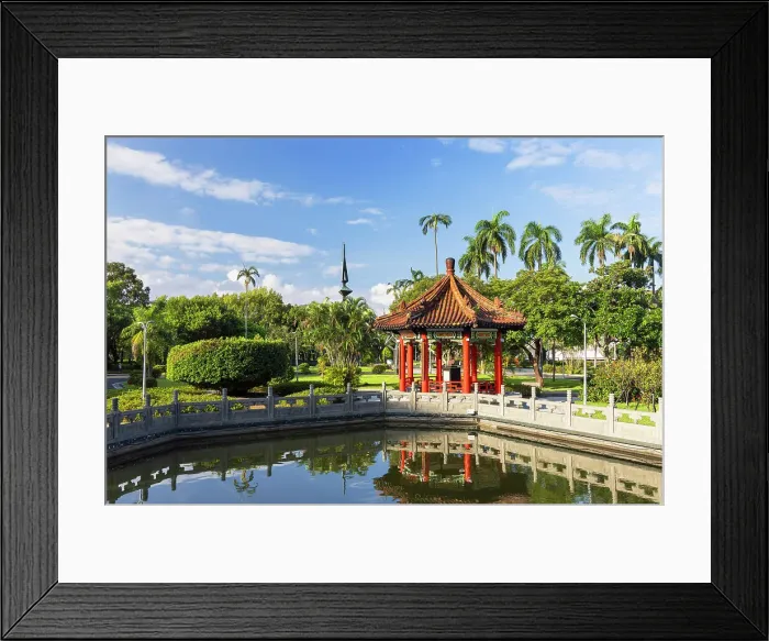 Framed Print : Pagoda and pond in 228 Peace Memorial Park, Taipei, Taiwan Framed Print : Pagoda and pond in 228 Peace Memorial Park, Taipei, Taiwan