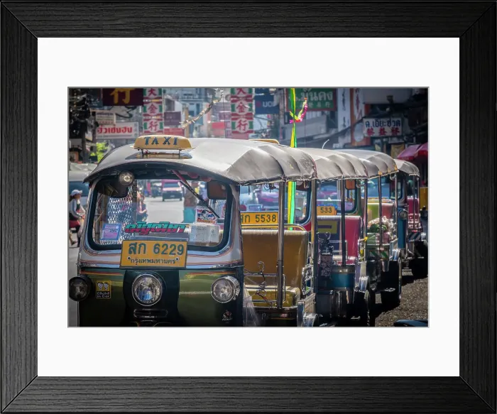 Framed Print : Tuk-tuks in Chinatown, Bangkok, Thailand Framed Print : Tuk-tuks in Chinatown, Bangkok, Thailand