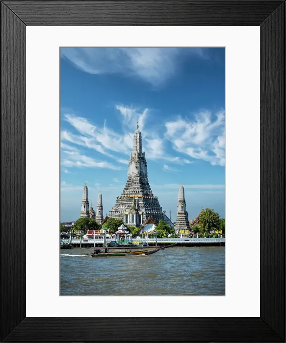 Framed Print : Wat Arun across the Chao Pharya River, Bangkok, Thailand Framed Print : Wat Arun across the Chao Pharya River, Bangkok, Thailand