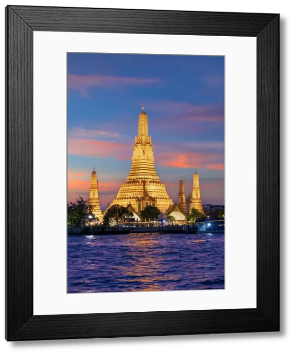 Framed Print : Wat Arun across the Chao Pharya River, Bangkok, Thailand Framed Print : Wat Arun across the Chao Pharya River, Bangkok, Thailand
