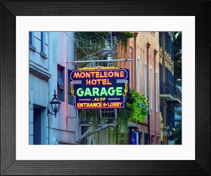 Framed Print : 1950's style neon sign at the historic Monteleone Hotel in New Orleans. Louisiana, USA Framed Print : 1950's style neon sign at the historic Monteleone Hotel in New Orleans. Louisiana, USA
