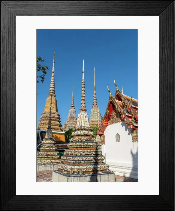 Framed Print : Chedis at Wat Pho, Phra Nakhon District, Bangkok, Thailand Framed Print : Chedis at Wat Pho, Phra Nakhon District, Bangkok, Thailand
