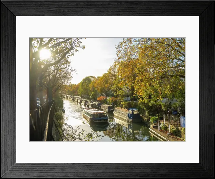 Framed Print : Regent's Canal, Little Venice, Maida Vale, London, England, UK Framed Print : Regent's Canal, Little Venice, Maida Vale, London, England, UK