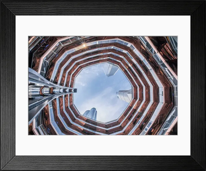 Framed Print : USA, New York, NYC, new Hudson Yards development, The Vessel by British architect Thomas Heatherwick Framed Print : USA, New York, NYC, new Hudson Yards development, The Vessel by British architect Thomas Heatherwick