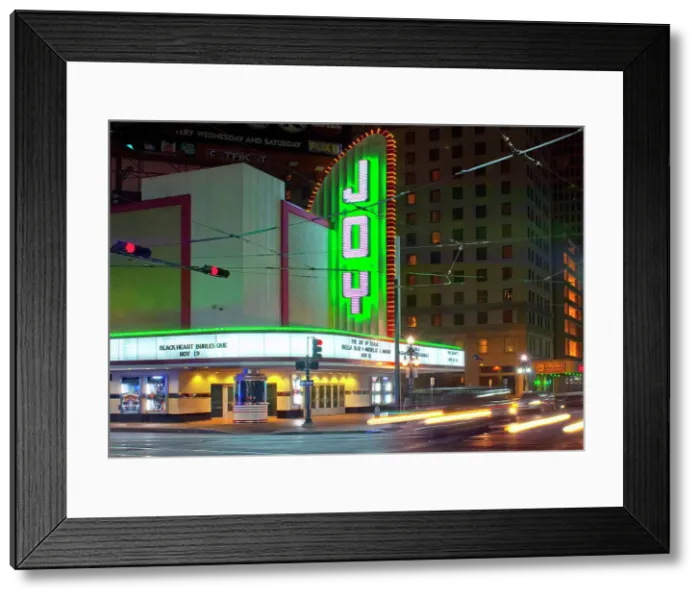 Framed Print : Historic art deco Joy Theater on Canal Street in downtown New Orleans, built in 1947 as a movie theater and renovated in 2011, Louisiana, USA