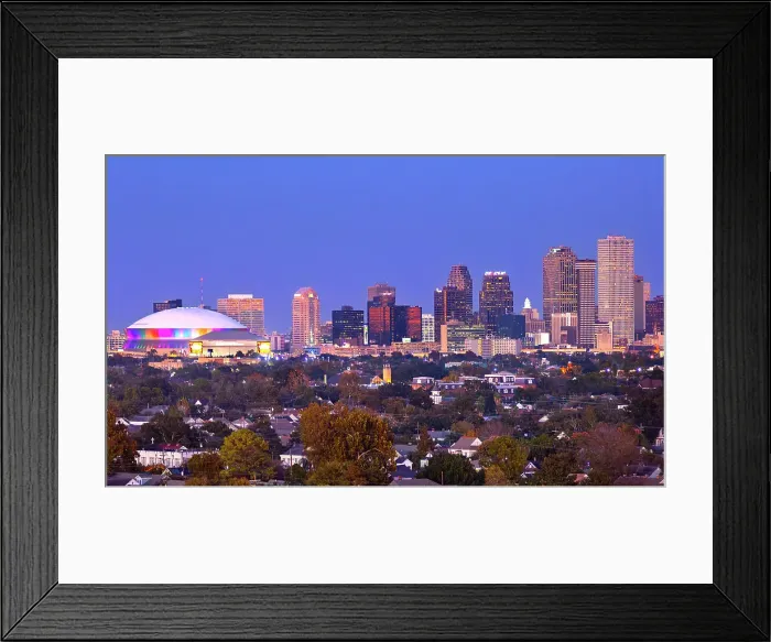 Framed Print : New Orleans Skyline with the Superdome, Louisiana, USA Framed Print : New Orleans Skyline with the Superdome, Louisiana, USA