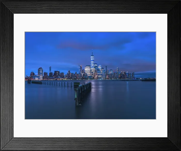 Framed Print : USA, New York City, USA, Manhattan, Lower Manhattan and World Trade Center, Freedom Tower across Hudson River from Jersey City Framed Print : USA, New York City, USA, Manhattan, Lower Manhattan and World Trade Center, Freedom Tower across Hudson River from Jersey City