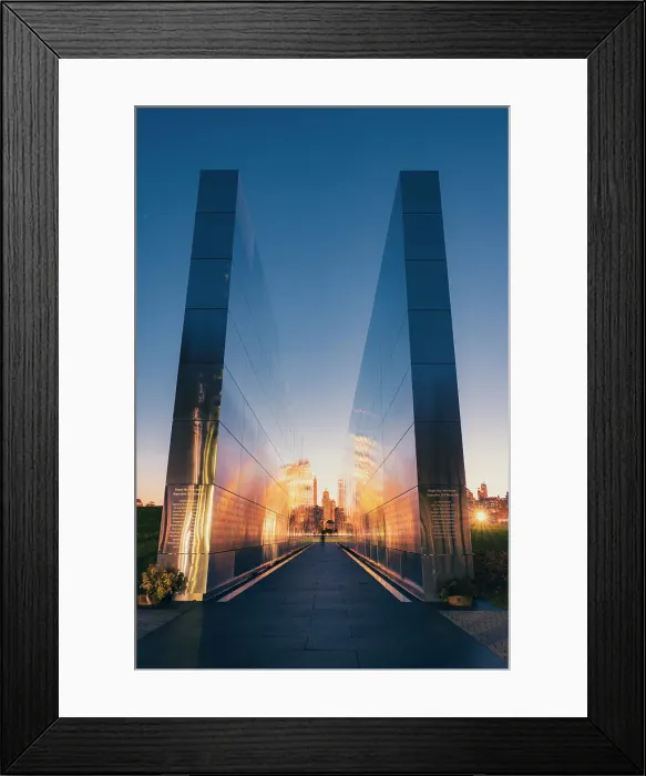 Framed Print : USA, New York City, Empty skies 9 / 11 memorial in Liberty state park with the Liberty Tower and the World Trade Center Framed Print : USA, New York City, Empty skies 9 / 11 memorial in Liberty state park with the Liberty Tower and the World Trade Center