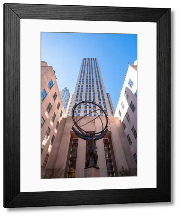 Framed Print : USA, New York City, View of the Atlas Statue near Rockefeller Center Framed Print : USA, New York City, View of the Atlas Statue near Rockefeller Center