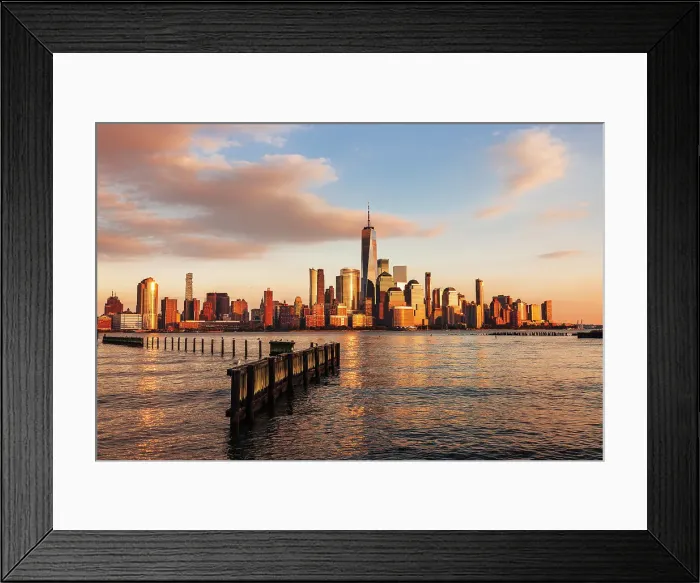 Framed Print : USA, New York City, view of the World Trade Center and Lower Manhattan from Jersey City Framed Print : USA, New York City, view of the World Trade Center and Lower Manhattan from Jersey City