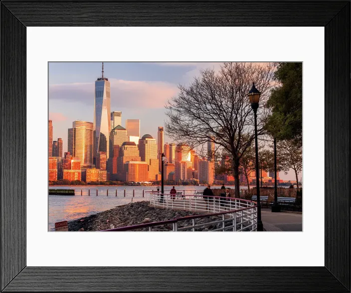 Framed Print : USA, New York City, view of the World Trade Center and Lower Manhattan from Jersey City Framed Print : USA, New York City, view of the World Trade Center and Lower Manhattan from Jersey City