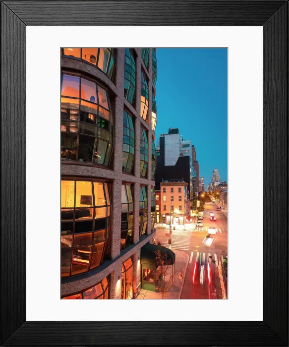 Framed Print : USA, New York City, view of the High Line between Chelsea and Hudson Yards with typical residential buildings Framed Print : USA, New York City, view of the High Line between Chelsea and Hudson Yards with typical residential buildings