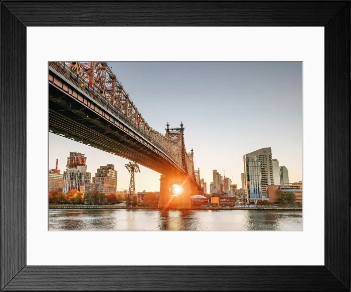 Framed Print : USA, New York City, view of the Queensboro bridge and the Roosevelt island Framed Print : USA, New York City, view of the Queensboro bridge and the Roosevelt island