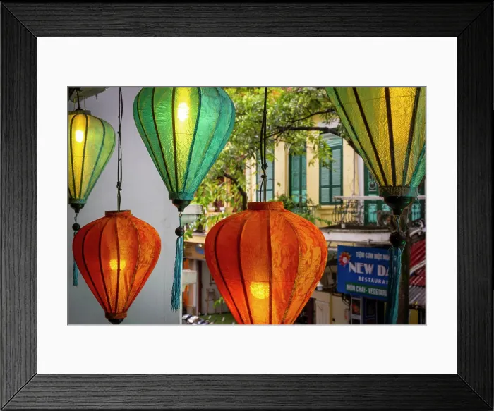 Framed Print : Lanterns in a cafe in the Old Town, Hanoi, Vietnam Framed Print : Lanterns in a cafe in the Old Town, Hanoi, Vietnam
