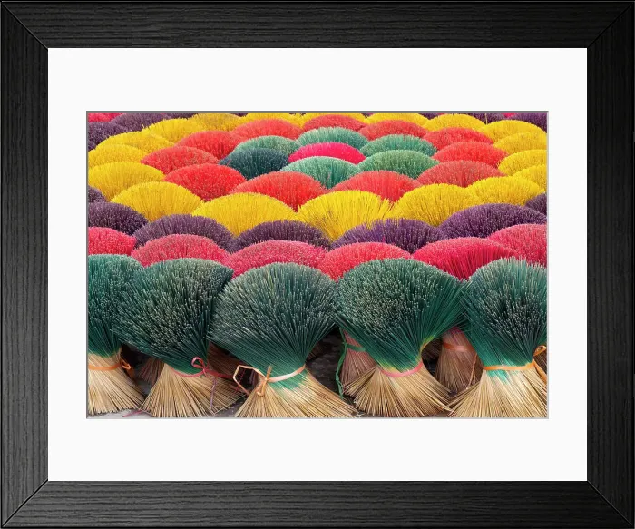 Framed Print : Colourful Incense sticks being dried, Quang Phu Cau village, Hanoi Province, Vietnam Framed Print : Colourful Incense sticks being dried, Quang Phu Cau village, Hanoi Province, Vietnam