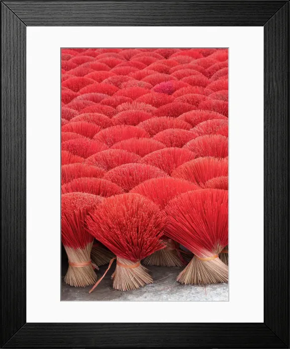 Framed Print : Colourful Incense sticks being dried, Quang Phu Cau village, Hanoi Province, Vietnam Framed Print : Colourful Incense sticks being dried, Quang Phu Cau village, Hanoi Province, Vietnam