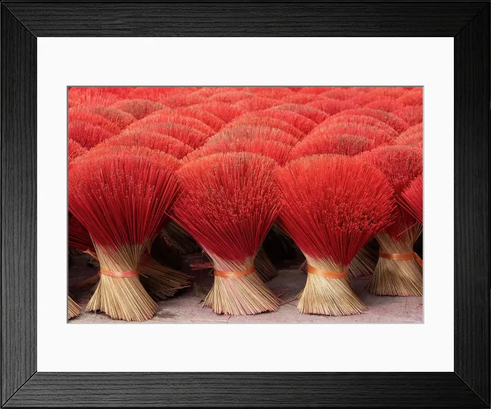 Framed Print : Colourful Incense sticks being dried, Quang Phu Cau village, Hanoi Province, Vietnam Framed Print : Colourful Incense sticks being dried, Quang Phu Cau village, Hanoi Province, Vietnam