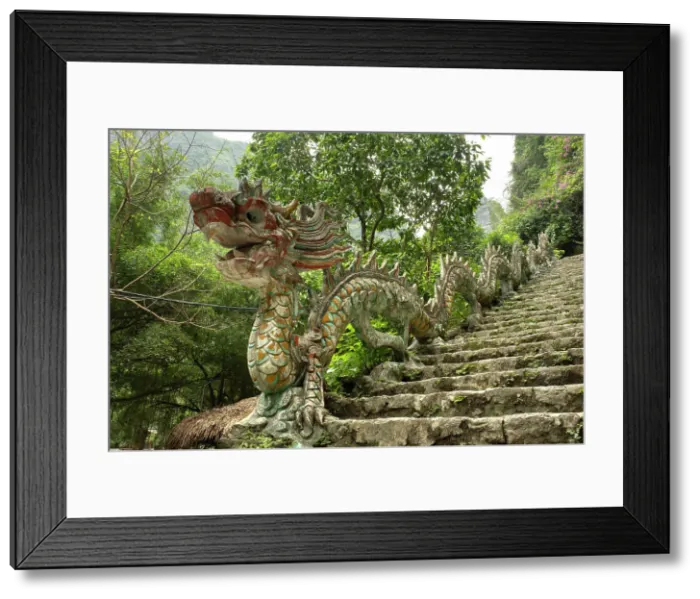 Framed Print : Stairway to Hang Mua Big Pagoda, Ninh Binh, Vietnam